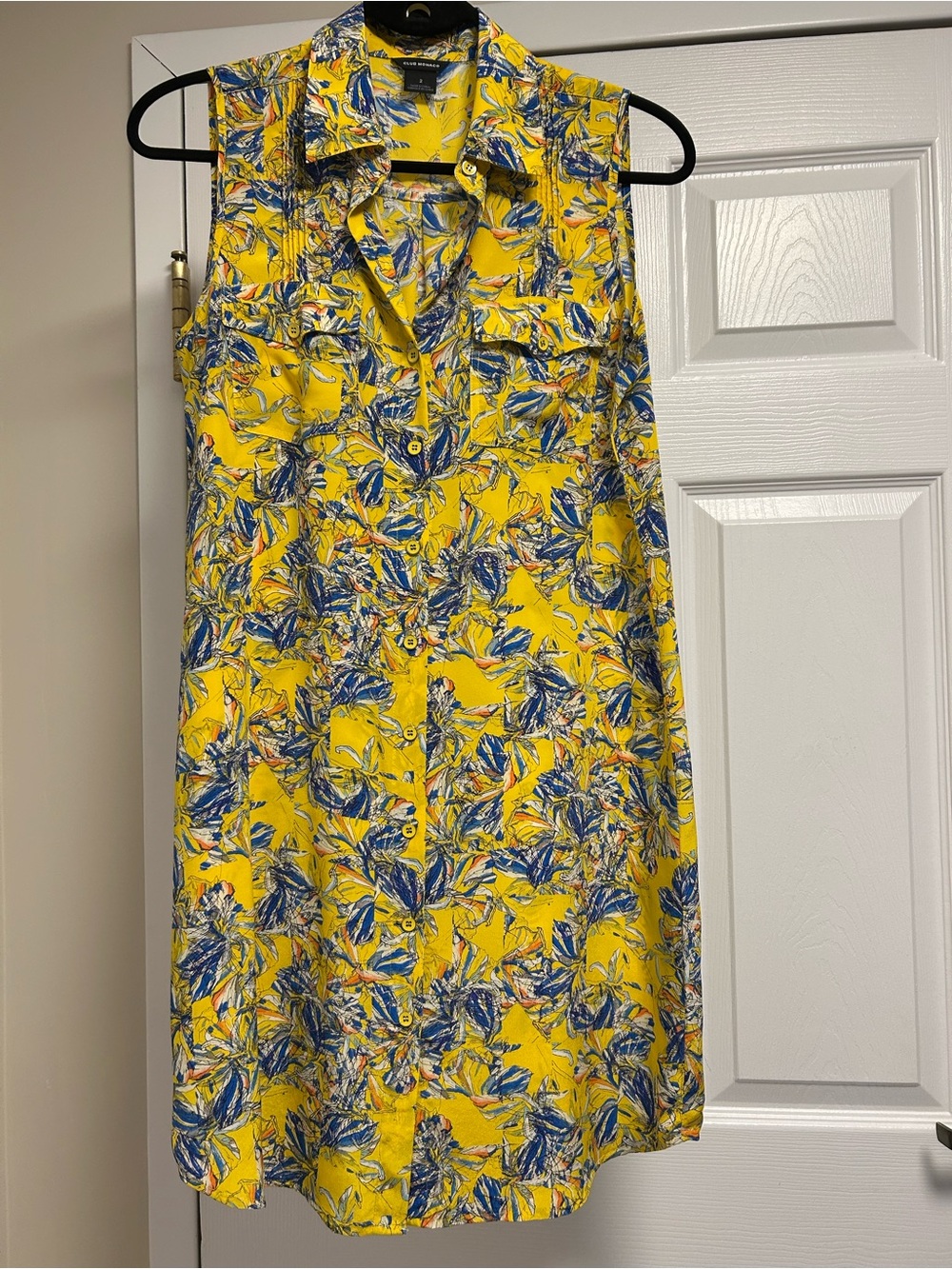 Club Monaco Silk Sleeveless Button-Front Dress Size 2